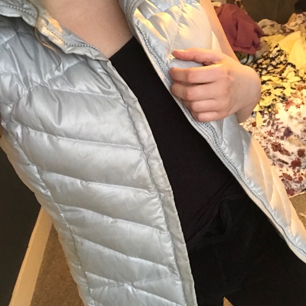 Silver North Face Vest